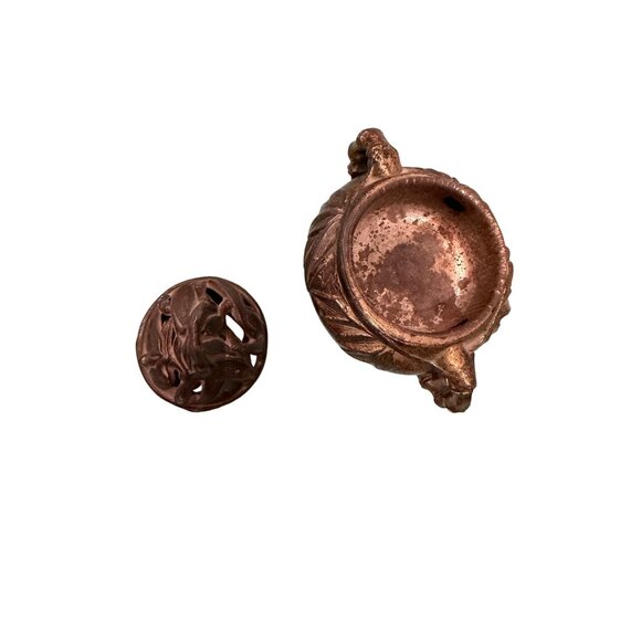 Vantine's Antique Signed 1004 Collectible Asian Design Bronze Incense Burner - Picture 10 of 15
